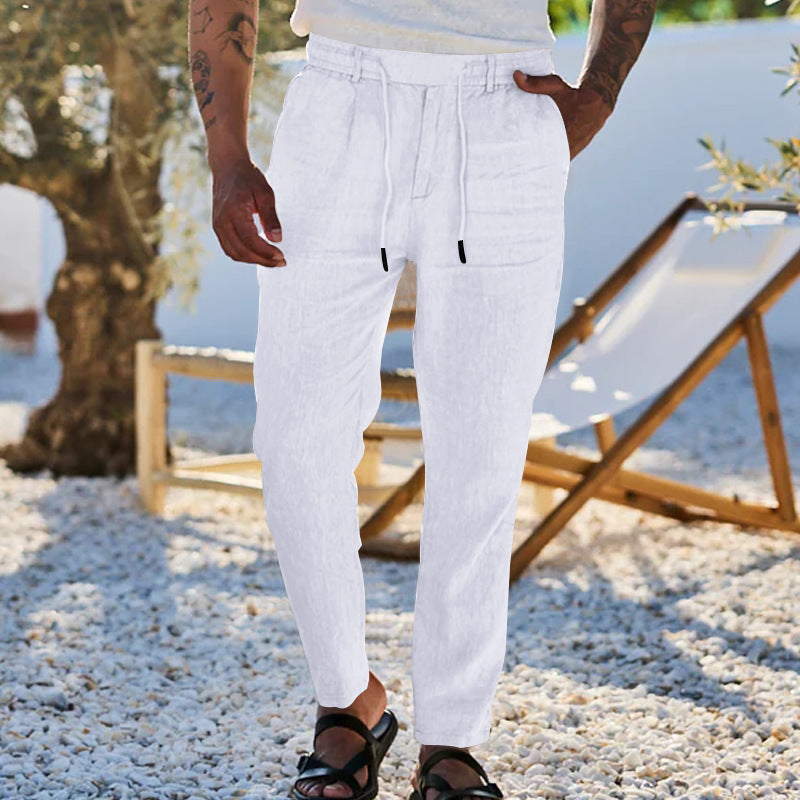 👖✨ 50% RABATT! Herren lockere Freizeithose mit Kordelzug – Verstellbarer Bund, praktische Schrägtaschen, lässiger Stil – Perfekt für Alltag & Freizeit 🌿