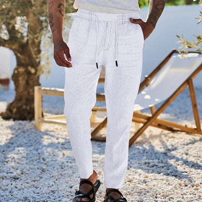 👖✨ 50% RABATT! Herren lockere Freizeithose mit Kordelzug – Verstellbarer Bund, praktische Schrägtaschen, lässiger Stil – Perfekt für Alltag & Freizeit 🌿