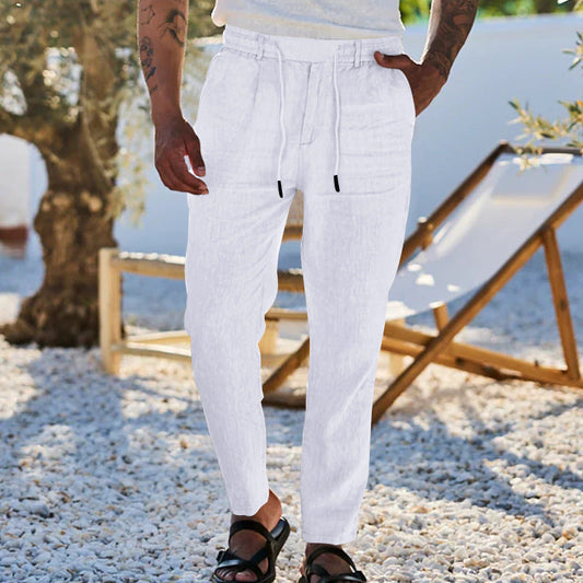 👖✨ 50% RABATT! Herren lockere Freizeithose mit Kordelzug – Verstellbarer Bund, praktische Schrägtaschen, lässiger Stil – Perfekt für Alltag & Freizeit 🌿