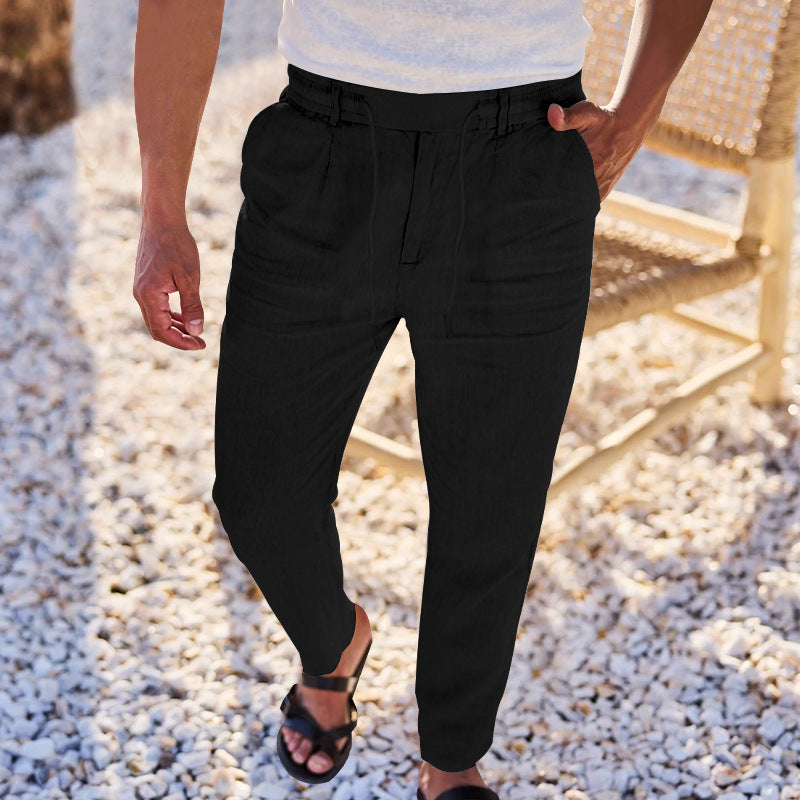 👖✨ 50% RABATT! Herren lockere Freizeithose mit Kordelzug – Verstellbarer Bund, praktische Schrägtaschen, lässiger Stil – Perfekt für Alltag & Freizeit 🌿