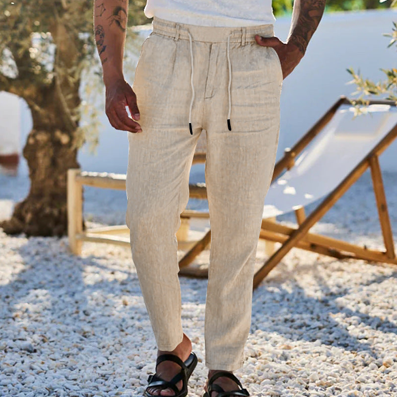 👖✨ 50% RABATT! Herren lockere Freizeithose mit Kordelzug – Verstellbarer Bund, praktische Schrägtaschen, lässiger Stil – Perfekt für Alltag & Freizeit 🌿
