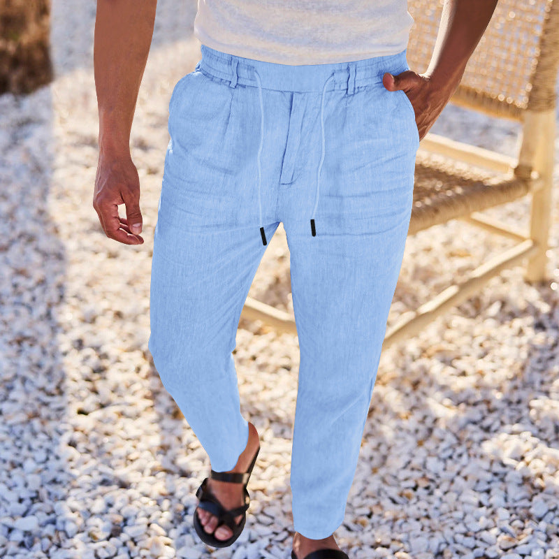 👖✨ 50% RABATT! Herren lockere Freizeithose mit Kordelzug – Verstellbarer Bund, praktische Schrägtaschen, lässiger Stil – Perfekt für Alltag & Freizeit 🌿