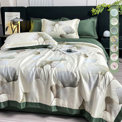 🌸【Exklusives Sommerangebot-50 % Rabatt】 Kühlendes & atmungsaktives Bettwäsche-Set mit Blumenmuster (4-teilig)