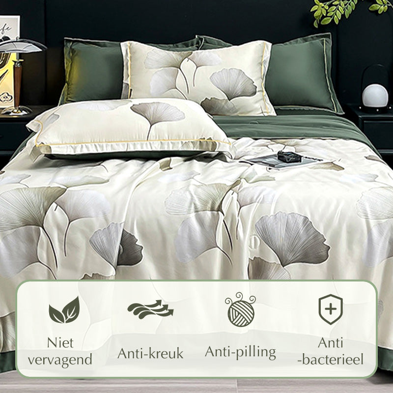 🌸【Exklusives Sommerangebot-50 % Rabatt】 Kühlendes & atmungsaktives Bettwäsche-Set mit Blumenmuster (4-teilig)