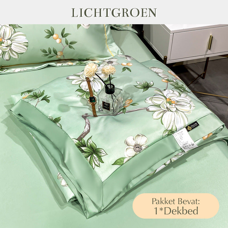 🌸【Exklusives Sommerangebot-50 % Rabatt】 Kühlendes & atmungsaktives Bettwäsche-Set mit Blumenmuster (4-teilig)