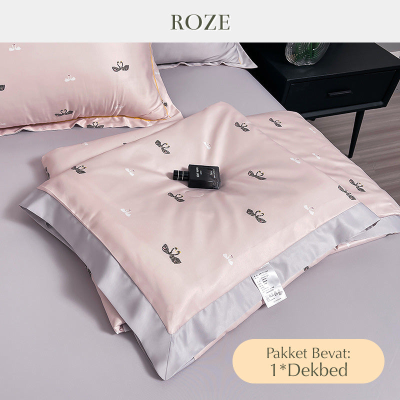 🌸【Exklusives Sommerangebot-50 % Rabatt】 Kühlendes & atmungsaktives Bettwäsche-Set mit Blumenmuster (4-teilig)