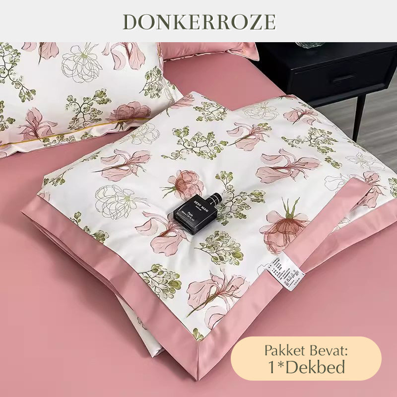 🌸【Exklusives Sommerangebot-50 % Rabatt】 Kühlendes & atmungsaktives Bettwäsche-Set mit Blumenmuster (4-teilig)