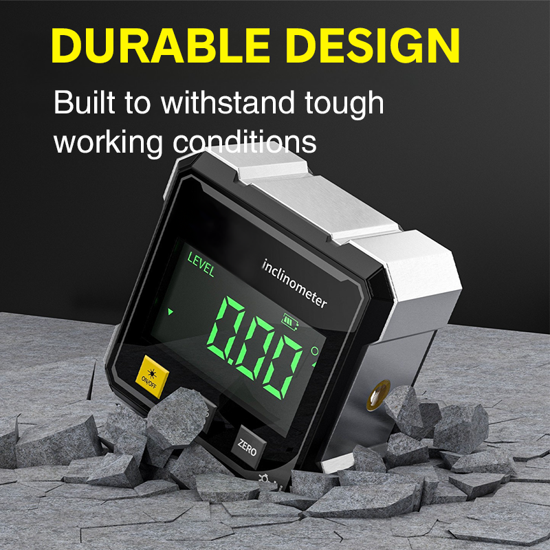 📐 LIMITIERTES ANGEBOT: 50% RABATT! 🧲 4-seitiger digitaler Winkelmesser – Mit Laser, 360° Magnethalterung & Dualmodus ✨