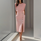👗 LIMITIERTES ANGEBOT: 50% RABATT! ✨ Midikleid mit Schlitz für Damen – Schmeichelnde Passform, Weicher Stoff & Vielseitig 💃
