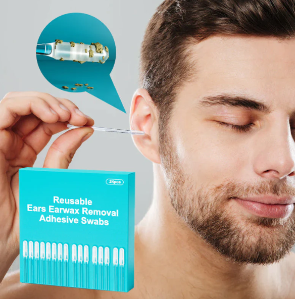 📢📢Kaufen Sie 3 und erhalten Sie 5 gratis🎁Wiederverwendbare Klebetupfer zur Entfernung von Ohrenschmalz