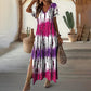 🏖️🌸Sommer Heiß Verkauf 50% Rabatt💃Kausal V-Ausschnitt Gradient Kleid für Damen