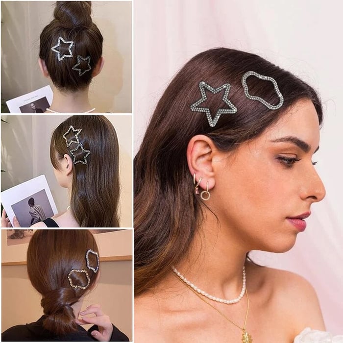 🎁✨Haarspangen mit Bling-Strasssteinen und Schnappverschluss (50 % RABATT)🌸