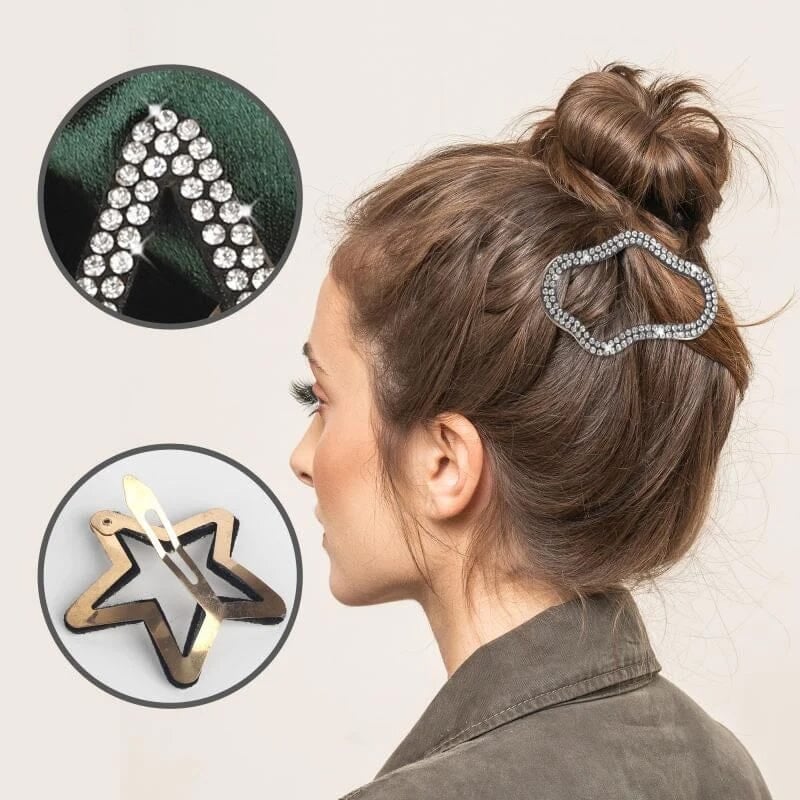 🎁✨Haarspangen mit Bling-Strasssteinen und Schnappverschluss (50 % RABATT)🌸