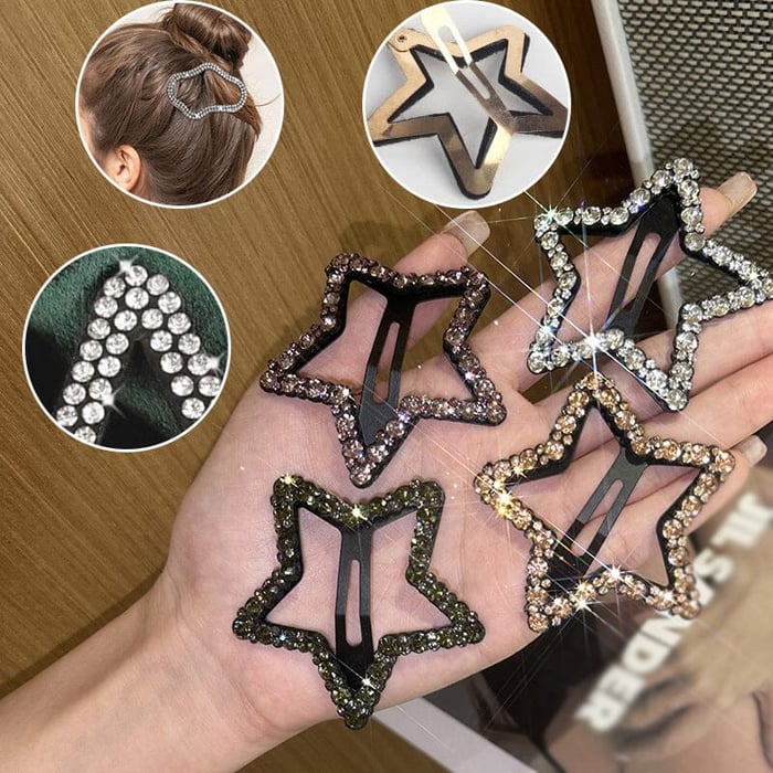 🎁✨Haarspangen mit Bling-Strasssteinen und Schnappverschluss (50 % RABATT)🌸