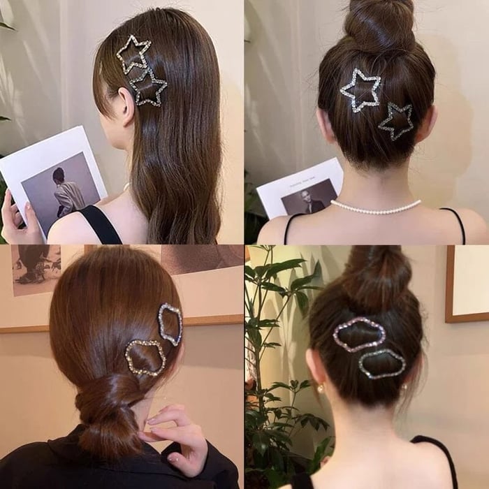 🎁✨Haarspangen mit Bling-Strasssteinen und Schnappverschluss (50 % RABATT)🌸