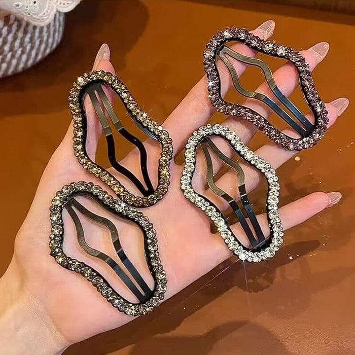 🎁✨Haarspangen mit Bling-Strasssteinen und Schnappverschluss (50 % RABATT)🌸