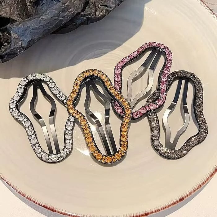 🎁✨Haarspangen mit Bling-Strasssteinen und Schnappverschluss (50 % RABATT)🌸