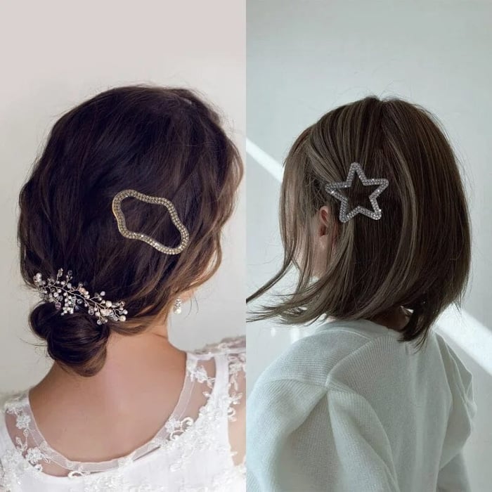 🎁✨Haarspangen mit Bling-Strasssteinen und Schnappverschluss (50 % RABATT)🌸