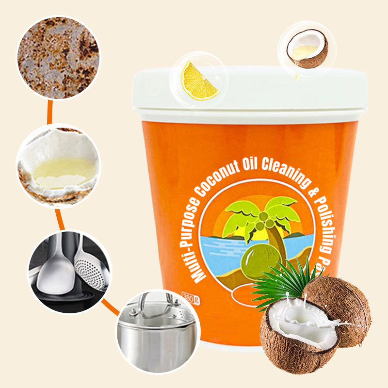 🌴 Sanfte Reinigung mit Natürlicher Kokosöl-Politurpaste 🥥✨ 🎁 Kaufen Sie 3 und erhalten Sie 2 gratis！！🫧