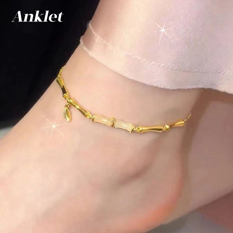 ⏳Zeitlich begrenztes Sonderangebot⏰Bambusarmband für Damen mit Kette📿