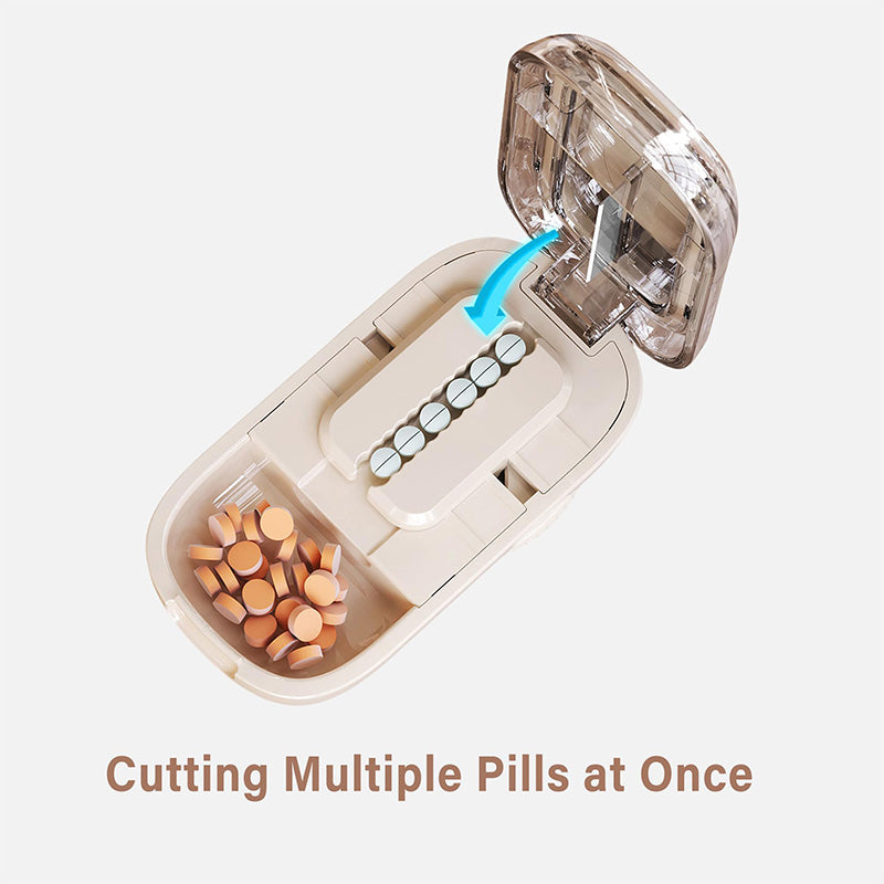 🚀💊50% zeitlich begrenzter Rabatt!! 💥 Tragbare Pille Box mit Cutter