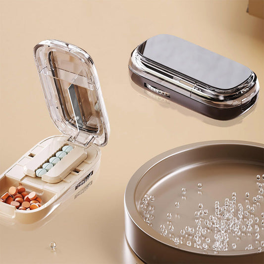 🚀💊50% zeitlich begrenzter Rabatt!! 💥 Tragbare Pille Box mit Cutter