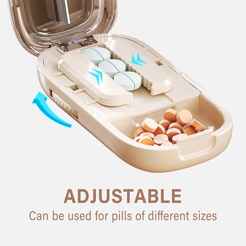 🚀💊50% zeitlich begrenzter Rabatt!! 💥 Tragbare Pille Box mit Cutter