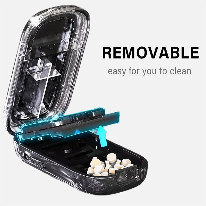 🚀💊50% zeitlich begrenzter Rabatt!! 💥 Tragbare Pille Box mit Cutter