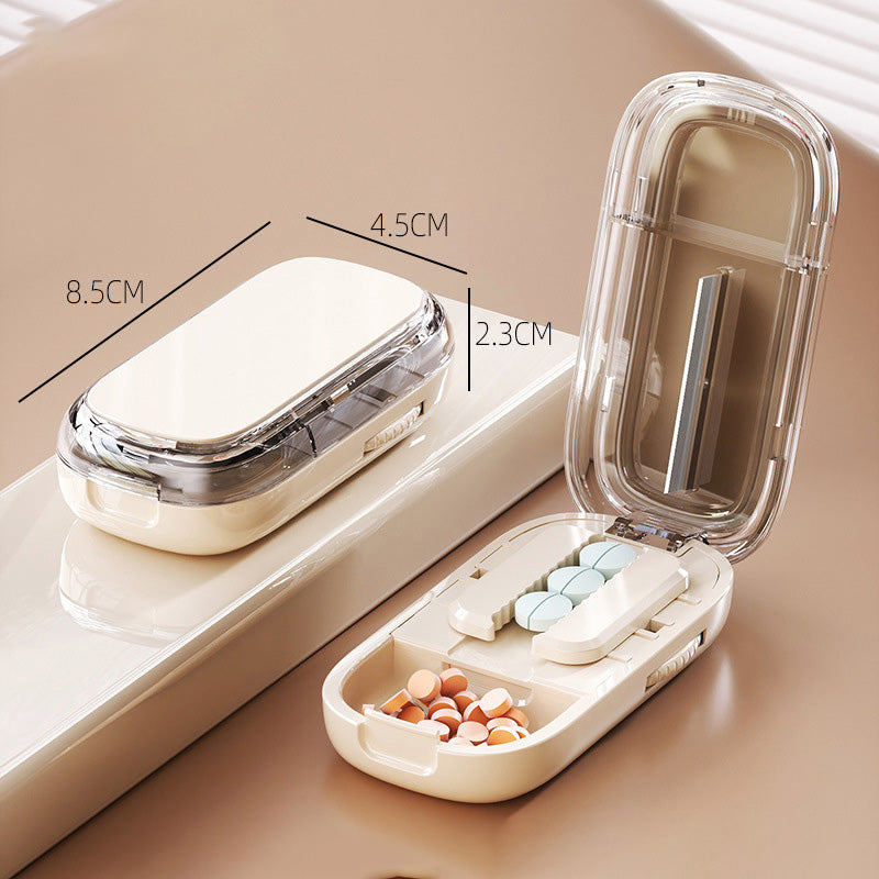 🚀💊50% zeitlich begrenzter Rabatt!! 💥 Tragbare Pille Box mit Cutter