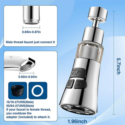 🏆خصم 50% 🚿 رأس صنبور للمطبخ يدور 360 درجة 💧