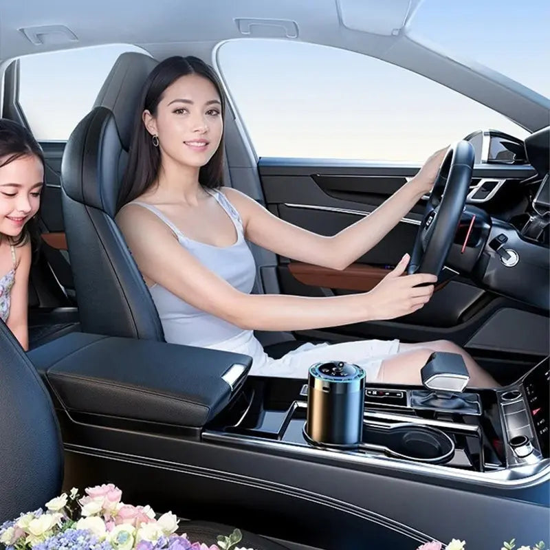 🚘 Auto-Diffusor mit Automatikstart & LED-Beleuchtung – 5x stärkerer Duft, 100% natürliche Öle, passt in jedes Fahrzeug!