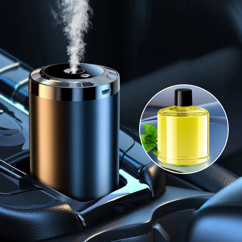 🚘 Auto-Diffusor mit Automatikstart & LED-Beleuchtung – 5x stärkerer Duft, 100% natürliche Öle, passt in jedes Fahrzeug!
