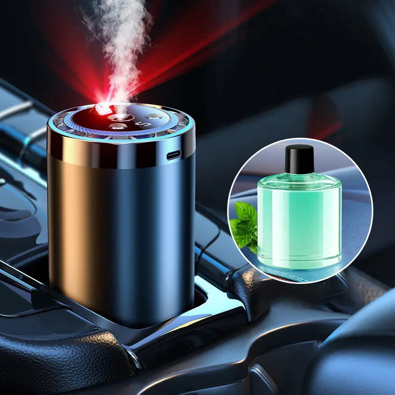 🚘 Auto-Diffusor mit Automatikstart & LED-Beleuchtung – 5x stärkerer Duft, 100% natürliche Öle, passt in jedes Fahrzeug!