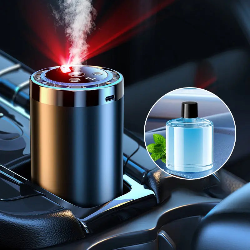 🚘 Auto-Diffusor mit Automatikstart & LED-Beleuchtung – 5x stärkerer Duft, 100% natürliche Öle, passt in jedes Fahrzeug!