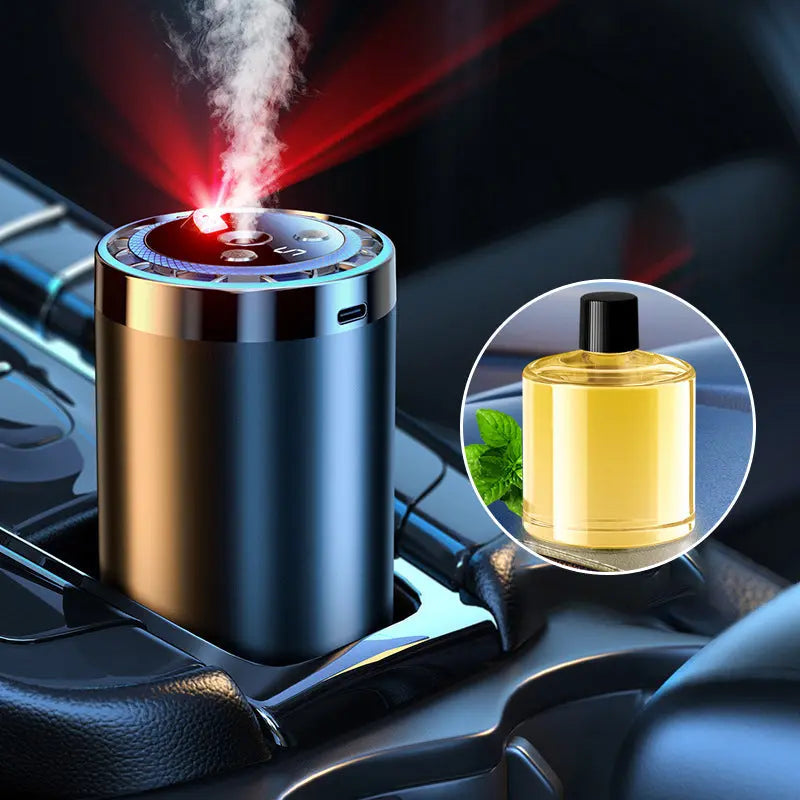 🚘 Auto-Diffusor mit Automatikstart & LED-Beleuchtung – 5x stärkerer Duft, 100% natürliche Öle, passt in jedes Fahrzeug!
