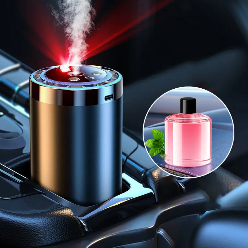 🚘 Auto-Diffusor mit Automatikstart & LED-Beleuchtung – 5x stärkerer Duft, 100% natürliche Öle, passt in jedes Fahrzeug!