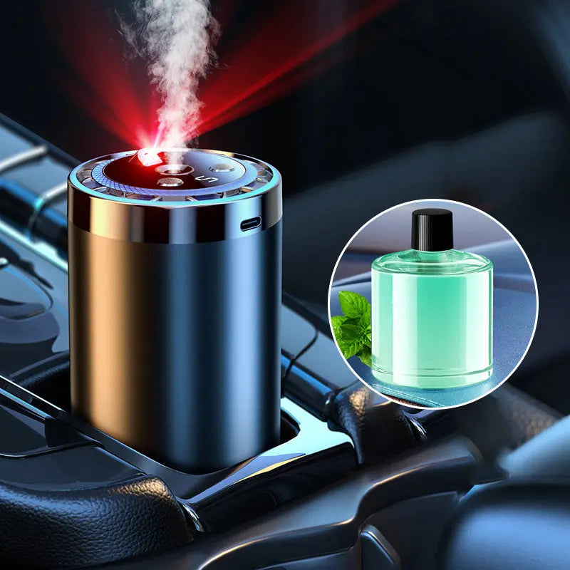 🚘 Auto-Diffusor mit Automatikstart & LED-Beleuchtung – 5x stärkerer Duft, 100% natürliche Öle, passt in jedes Fahrzeug!