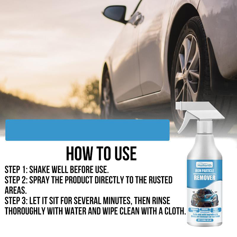 🔥Kaufen Sie 2 und erhalten Sie 3 gratis✨Spray zum Entfernen von Rost und Eisenpartikeln an Autos
