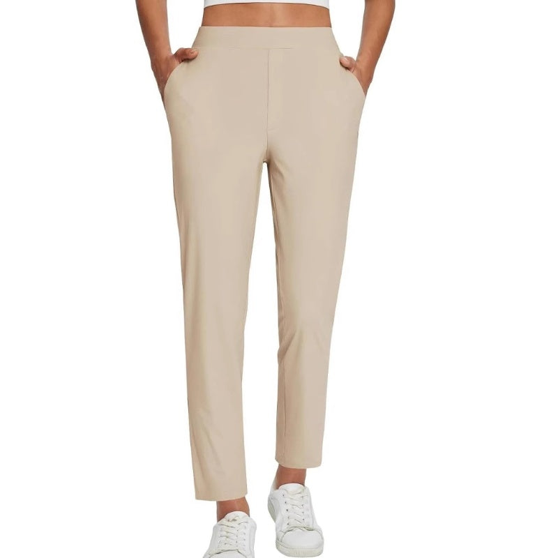 ❤️‍🔥Sommer-Verkauf 50% Rabatt🏆Elastische Damenhose mit hoher Taille und Reißverschlusstaschen