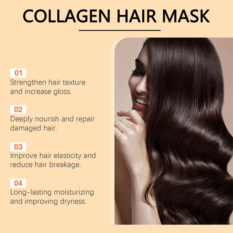 ⏳🌸3 kaufen 2 gratis (5 Stück)⏰💖Kollagen-Haarmaske für trockenes und strapaziertes Haar