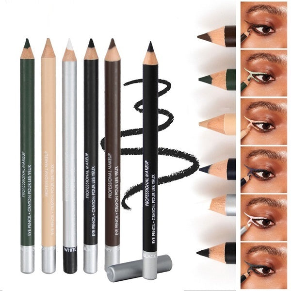 💜✏️ KAUF 1, ERHALTE 1 GRATIS! Professioneller Holz-Eyeliner Stift mit weicher Mine – Wasserfest & extrem langanhaltend – 6 trendige Farbtöne für individuelles Augen-Make-up ✨