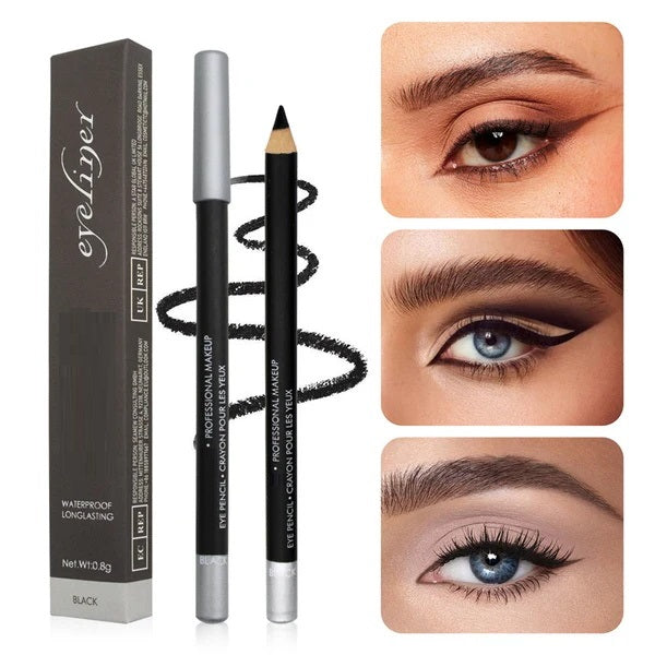 💜✏️ KAUF 1, ERHALTE 1 GRATIS! Professioneller Holz-Eyeliner Stift mit weicher Mine – Wasserfest & extrem langanhaltend – 6 trendige Farbtöne für individuelles Augen-Make-up ✨