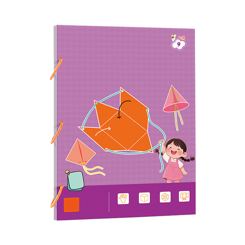 🔥Letzter Tag 50% REDUKTION👶📐Ziehschnur 3D-Geometrie Lernbuch