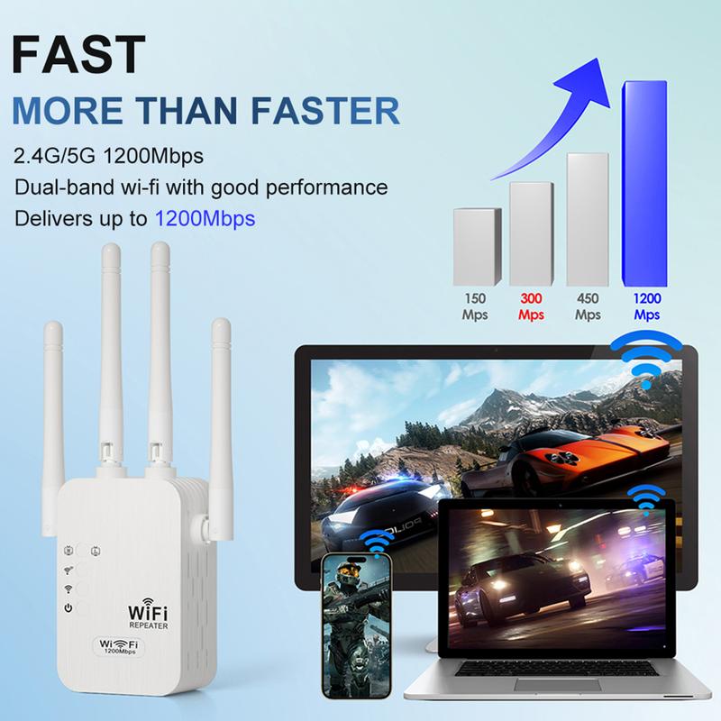 🎁Letzter Tag: 49 % Rabatt! 🔥 2025 WLAN-Verstärker – 1200 Mbit/s, Dualband (5 GHz / 2,4 GHz) 📶 Maximale Signalverstärkung – stabile Verbindung im ganzen Haus!