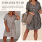 📉Preissenkung! 🔥Sommer-Hot-Sale 50% Rabatt❤️Lässiges Damenkleid mit V-Ausschnitt und kurzen Ärmeln