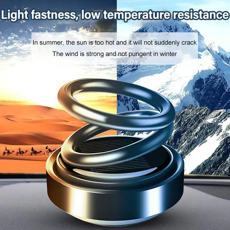 ☀️🔋 Solar-Doppelring Auto-Aromatherapie – 360° Duftverbreitung mit Sonnenenergie für frisches Auto-Klima! ✨