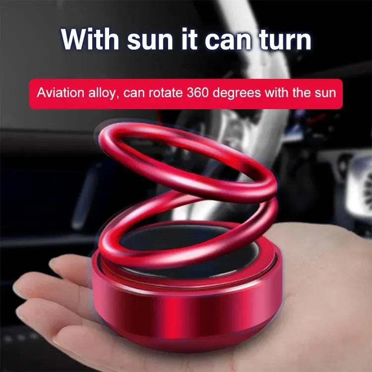 ☀️🔋 Solar-Doppelring Auto-Aromatherapie – 360° Duftverbreitung mit Sonnenenergie für frisches Auto-Klima! ✨