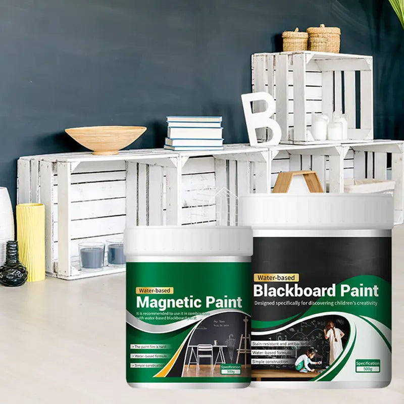 Kaufe 2, erhalte 1 GRATIS! 🎨🧲 Wasserbasierte Tafel- & Magnetfarbe – Geruchlos, kratzfest & stark haftend Für Wände, Holz & Beton