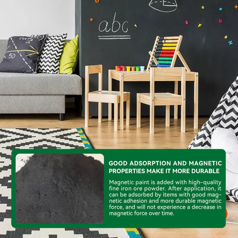 Kaufe 2, erhalte 1 GRATIS! 🎨🧲 Wasserbasierte Tafel- & Magnetfarbe – Geruchlos, kratzfest & stark haftend Für Wände, Holz & Beton
