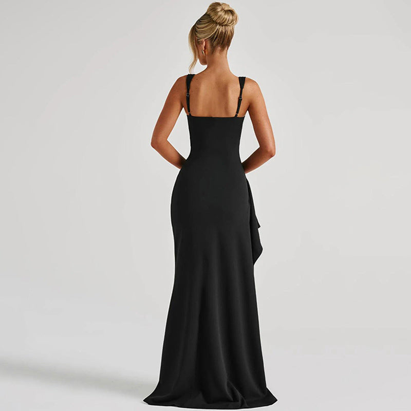 🌹 LIMITED-TIME 50% RABATT! ✨ Ärmelloses Bodycon-Kleid – Karree-Ausschnitt, Seitenschlitz, Figurbetont ✨